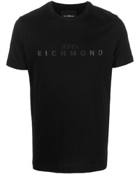 T-shirt girocollo stampata nera di John Richmond