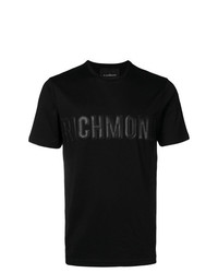 T-shirt girocollo stampata nera di John Richmond