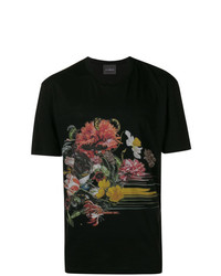 T-shirt girocollo stampata nera di John Richmond