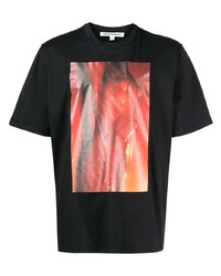 T-shirt girocollo stampata nera di JORDANLUCA