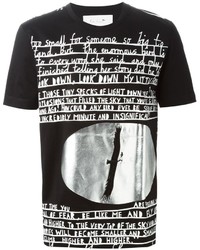 T-shirt girocollo stampata nera di Juun.J