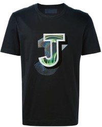 T-shirt girocollo stampata nera di Juun.J