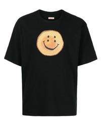 T-shirt girocollo stampata nera di KAPITAL