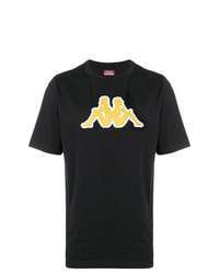 T-shirt girocollo stampata nera di Kappa