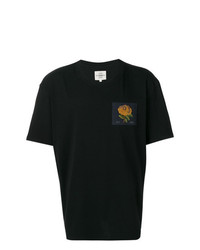 T-shirt girocollo stampata nera di Kent & Curwen
