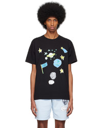 T-shirt girocollo stampata nera di Kids Worldwide