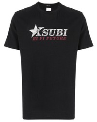T-shirt girocollo stampata nera di Ksubi