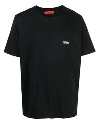 T-shirt girocollo stampata nera di Kusikohc