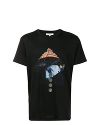 T-shirt girocollo stampata nera di Les Benjamins