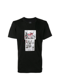 T-shirt girocollo stampata nera di Les Bohemiens