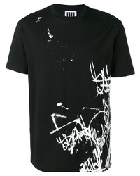 T-shirt girocollo stampata nera di Les Hommes Urban