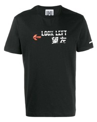 T-shirt girocollo stampata nera di Les Hommes Urban