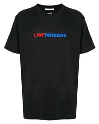 T-shirt girocollo stampata nera di Liberaiders