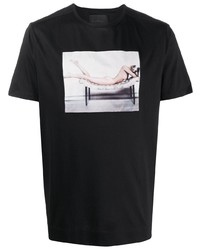 T-shirt girocollo stampata nera di Limitato