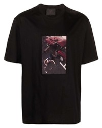T-shirt girocollo stampata nera di Limitato