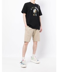 T-shirt girocollo stampata nera di A Bathing Ape