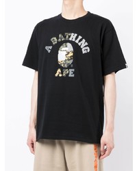 T-shirt girocollo stampata nera di A Bathing Ape