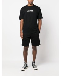 T-shirt girocollo stampata nera di A.P.C.