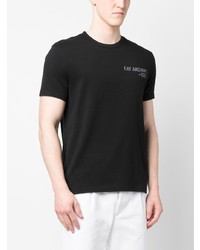 T-shirt girocollo stampata nera di Fay