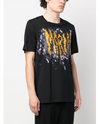 T-shirt girocollo stampata nera di Marni