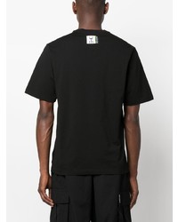T-shirt girocollo stampata nera di DRHOPE