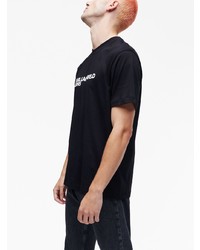 T-shirt girocollo stampata nera di KARL LAGERFELD JEANS