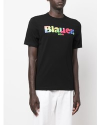 T-shirt girocollo stampata nera di Blauer
