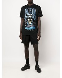 T-shirt girocollo stampata nera di Philipp Plein