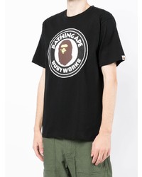 T-shirt girocollo stampata nera di A Bathing Ape