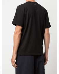 T-shirt girocollo stampata nera di Sacai