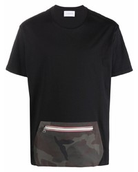 T-shirt girocollo stampata nera di Low Brand