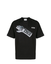 T-shirt girocollo stampata nera di M1992