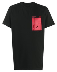 T-shirt girocollo stampata nera di Maharishi