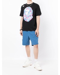 T-shirt girocollo stampata nera di A Bathing Ape