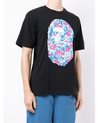 T-shirt girocollo stampata nera di A Bathing Ape