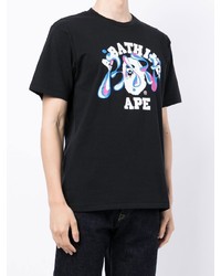 T-shirt girocollo stampata nera di A Bathing Ape