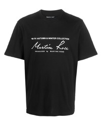T-shirt girocollo stampata nera di Martine Rose
