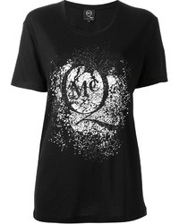 T-shirt girocollo stampata nera di McQ by Alexander McQueen