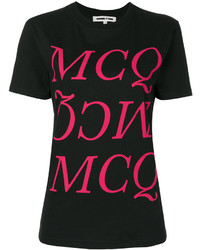 T-shirt girocollo stampata nera di MCQ