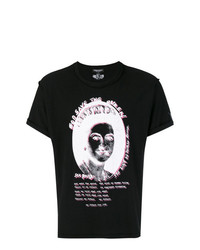 T-shirt girocollo stampata nera di Midnight Studios
