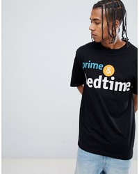 T-shirt girocollo stampata nera di Midnight Surf