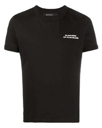 T-shirt girocollo stampata nera di Misbhv