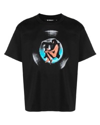 T-shirt girocollo stampata nera di Misbhv