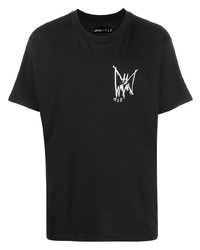 T-shirt girocollo stampata nera di MJB Marc Jacques Burton