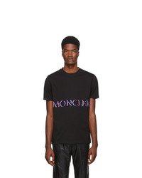 T-shirt girocollo stampata nera di Moncler Genius