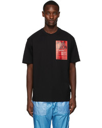 T-shirt girocollo stampata nera di MONCLER GRENOBLE
