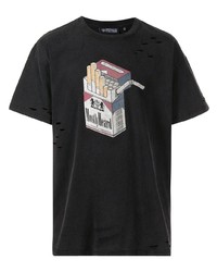 T-shirt girocollo stampata nera di Mostly Heard Rarely Seen