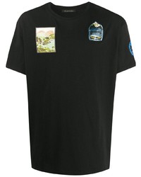 T-shirt girocollo stampata nera di Mr & Mrs Italy