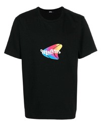 T-shirt girocollo stampata nera di MSFTSrep