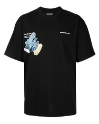 T-shirt girocollo stampata nera di Musium Div.